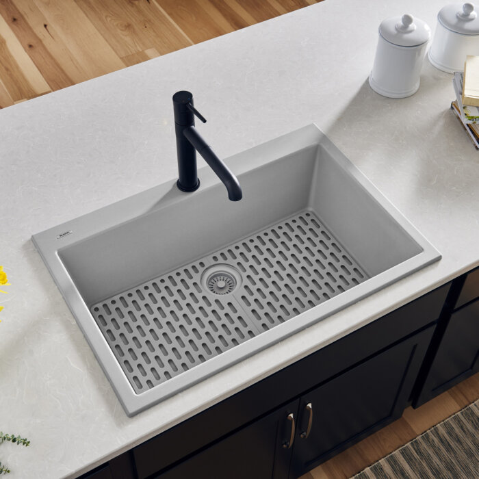 Gray Granite Drop-in Kitchen Sink