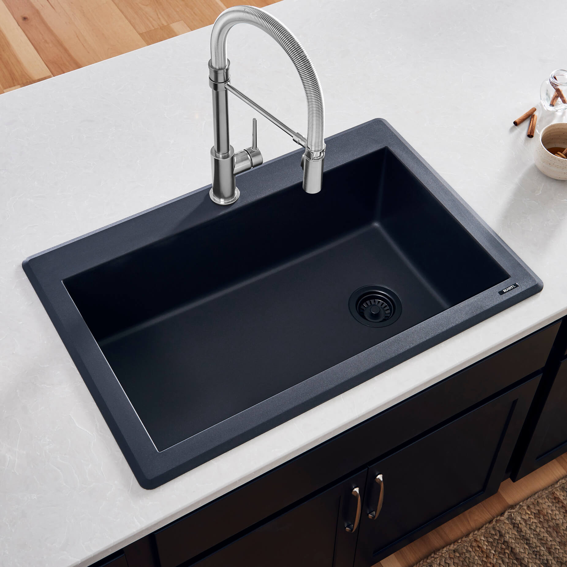 Midnight Black Kitchen Drop-in Sink