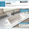 Ruvati 33 x 22 inch epiGranite Drop-in Topmount Granite Composite Single Bowl Kitchen Sink - Caribbean Sand - RVG1033CS