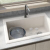 Ruvati 33 x 22 inch epiGranite Drop-in Topmount Granite Composite Single Bowl Kitchen Sink - Caribbean Sand - RVG1033CS
