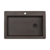 Ruvati 33 x 22 inch epiGranite Drop-in Topmount Granite Composite Single Bowl Kitchen Sink - Espresso Brown - RVG1033ES