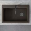 Ruvati 33 x 22 inch epiGranite Drop-in Topmount Granite Composite Single Bowl Kitchen Sink - Espresso Brown - RVG1033ES