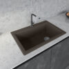 Ruvati 33 x 22 inch epiGranite Drop-in Topmount Granite Composite Single Bowl Kitchen Sink - Espresso Brown - RVG1033ES