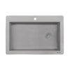 Ruvati 33 x 22 inch epiGranite Drop-in Topmount Granite Composite Single Bowl Kitchen Sink - Urban Gray - RVG1033GR