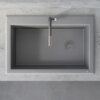 Ruvati 33 x 22 inch epiGranite Drop-in Topmount Granite Composite Single Bowl Kitchen Sink - Urban Gray - RVG1033GR