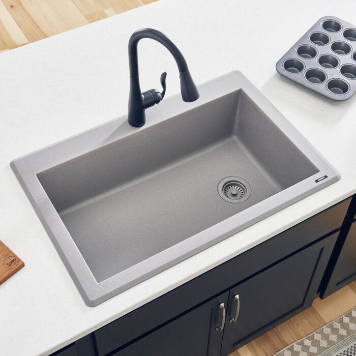 Urban Gray Drop-in Kitchen Sink Granite