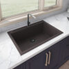 Ruvati 33 x 22 inch epiGranite Drop-in Topmount Granite Composite Single Bowl Kitchen Sink - Espresso Brown - RVG1080ES