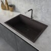 Espresso Brown Drop-in Granite Sink