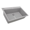 Ruvati 33 x 22 inch epiGranite Drop-in Topmount Granite Composite Single Bowl Kitchen Sink - Silver Gray - RVG1080GR