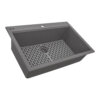 Ruvati 33 x 22 inch epiGranite Drop-in Topmount Granite Composite Single Bowl Kitchen Sink - Urban Gray - RVG1080UG