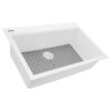 Ruvati 33 x 22 inch epiGranite Drop-in Topmount Granite Composite Single Bowl Kitchen Sink - Arctic White - RVG1080WH