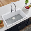 Ruvati 33 x 22 inch epiGranite Drop-in Topmount Granite Composite Single Bowl Kitchen Sink - Arctic White - RVG1080WH
