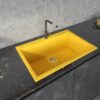 Ruvati 33 x 22 inch Granite Composite Drop-in Topmount Kitchen Sink Single Bowl - Midas Yellow - RVG1080YL
