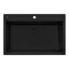 Ruvati 33-inch Granite Composite Workstation Matte Black Drop-in Topmount Kitchen Sink - RVG1306BK
