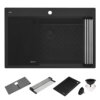 Ruvati 33-inch Granite Composite Workstation Matte Black Drop-in Topmount Kitchen Sink - RVG1306BK