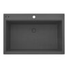 Ruvati 33-inch Granite Composite Workstation Drop-in Topmount Kitchen Sink Urban Gray - RVG1306UG