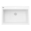 Ruvati 33-inch Granite Composite Workstation Drop-in Topmount Kitchen Sink Matte White - RVG1306WH