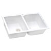 Ruvati 34 x 20 inch epiGranite Dual-Mount Granite Composite Double Bowl Kitchen Sink - Arctic White - RVG1319WH