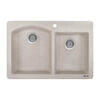 Ruvati 33 x 22 inch epiGranite Dual-Mount Granite Composite Double Bowl Kitchen Sink - Caribbean Sand - RVG1344CS