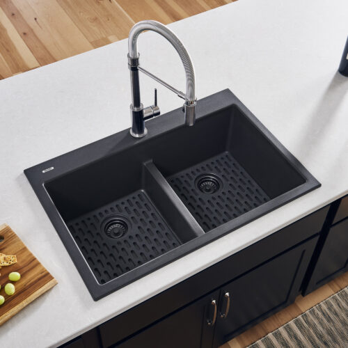Midnight Black Double Bowl Sink