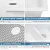 Ruvati 33 x 22 inch epiGranite Drop-in TopMount Granite Composite Double Bowl Low Divide Kitchen Sink - Arctic White - RVG1385WH
