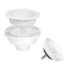 Ruvati 33 x 22 inch epiGranite Drop-in TopMount Granite Composite Double Bowl Low Divide Kitchen Sink - Arctic White - RVG1385WH