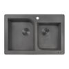 Ruvati 33 x 22 inch epiGranite Dual-Mount Granite Composite Double Bowl Kitchen Sink - Urban Gray - RVG1396GR Ruvati 33 x 22 inch epiGranite Dual-Mount Granite Composite Double Bowl Kitchen Sink - Urban Gray - RVG1396GR
