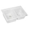 Ruvati 33 x 22 inch epiGranite Dual-Mount Granite Composite Double Bowl Kitchen Sink - Arctic White - RVG1396WH Ruvati 33 x 22 inch epiGranite Dual-Mount Granite Composite Double Bowl Kitchen Sink - Arctic White - RVG1396WH