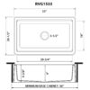 Ruvati 33-inch Matte Gray Granite Farmhouse Workstation Apron-front Composite Kitchen Sink - RVG1533GR