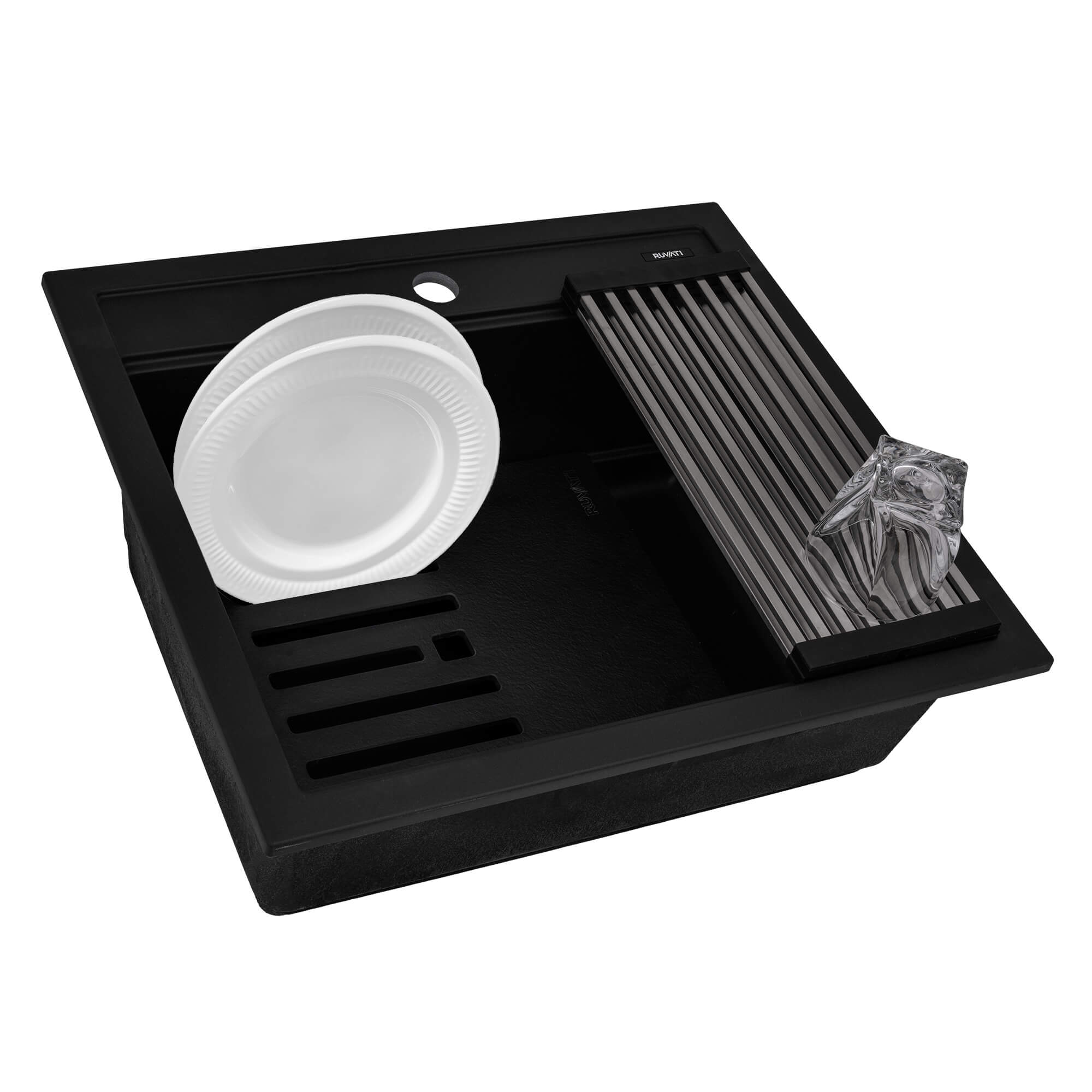 Matte Black Workstation Prep Sink