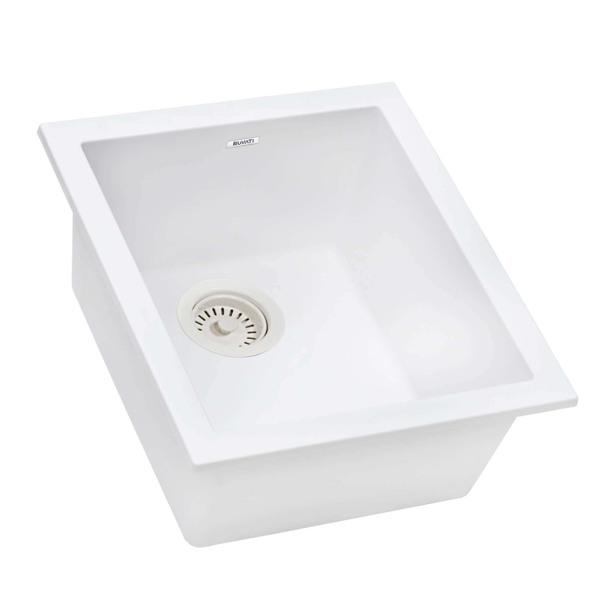 White Granite Undermount Bar Sink