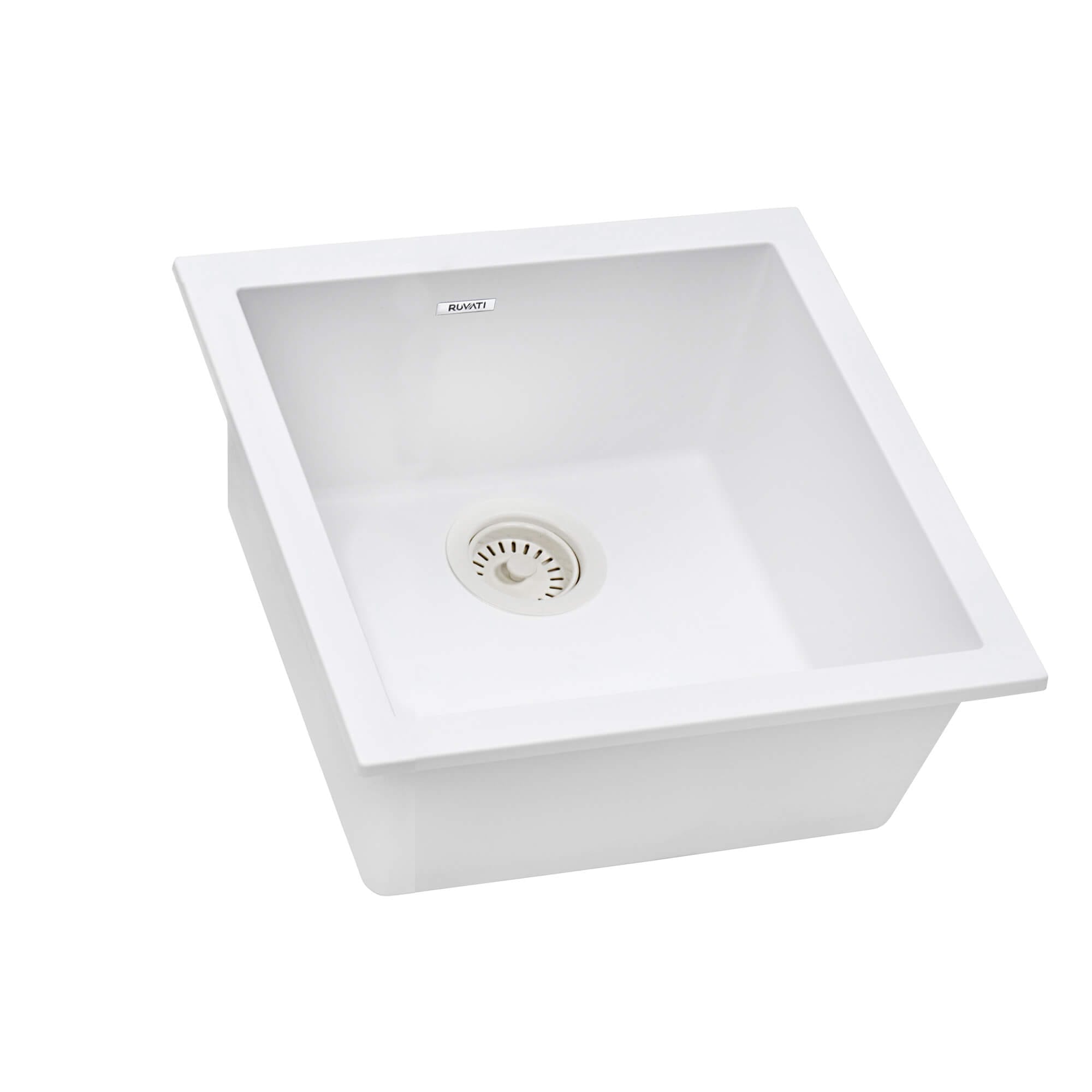 White Granite Undermount Bar Sink