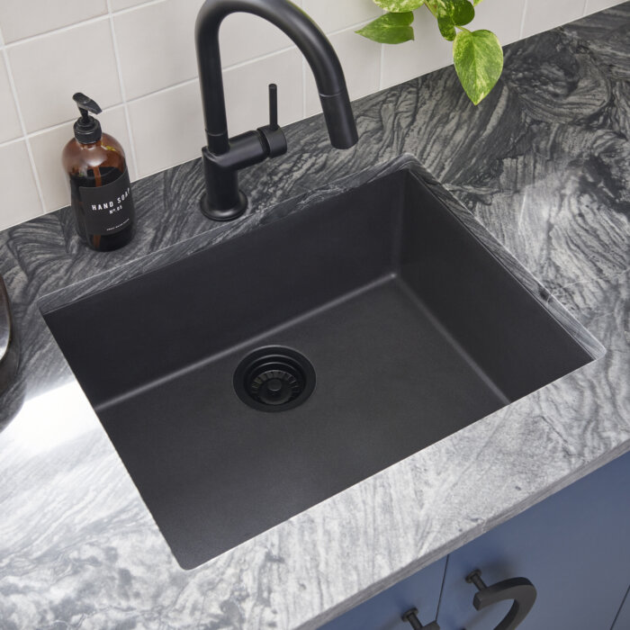 Black Granite Single Bowl Sink