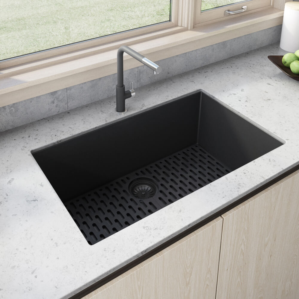 Black Sink Granite Single Bowl