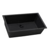 Ruvati 30 x 18 inch Granite Composite Undermount Single Bowl Kitchen Sink - Midnight Black - RVG2030BK Ruvati 30 x 18 inch Granite Composite Undermount Single Bowl Kitchen Sink - Midnight Black - RVG2030BK
