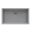 Ruvati 30 x 18 inch Granite Composite Undermount Single Bowl Kitchen Sink - Silver Gray - RVG2030GR