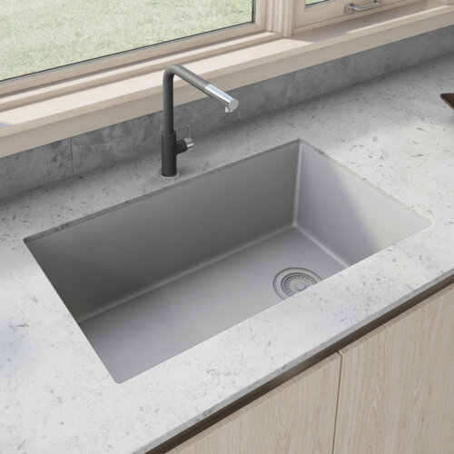 Gray Granite Single Bowl Sink