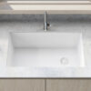 Ruvati 32 x 19 inch epiGranite Undermount Granite Composite Single Bowl Kitchen Sink - Arctic White - RVG2033WH