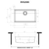 Ruvati 32 x 19 inch Granite Composite Undermount Single Bowl Kitchen Sink - Arctic White - RVG2080WH