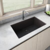 Ruvati 32 x 19 inch Granite Composite Undermount Single Bowl Kitchen Sink - Espresso Brown - RVG2080ES