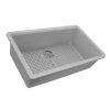 Ruvati 32 x 19 inch Granite Composite Undermount Single Bowl Kitchen Sink - Silver Gray - RVG2080GR Ruvati 32 x 19 inch Granite Composite Undermount Single Bowl Kitchen Sink - Silver Gray - RVG2080GR