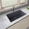 Ruvati 32 x 19 inch Granite Composite Undermount Single Bowl Kitchen Sink - Urban Gray - RVG2080UG