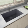 Ruvati 32 x 19 inch Granite Composite Undermount Single Bowl Kitchen Sink - Urban Gray - RVG2080UG