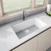 Ruvati 32 x 19 inch Granite Composite Undermount Single Bowl Kitchen Sink - Arctic White - RVG2080WH