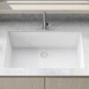 Ruvati 32 x 19 inch Granite Composite Undermount Single Bowl Kitchen Sink - Arctic White - RVG2080WH