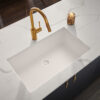 Ruvati 32 x 19 inch Granite Composite Undermount Single Bowl Kitchen Sink - Arctic White - RVG2080WH