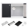 Ruvati 33-inch Granite Composite Workstation Undermount Kitchen Sink Single Bowl White - RVG2306WH