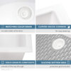 Ruvati 33-inch Granite Composite Workstation Undermount Kitchen Sink Single Bowl White - RVG2306WH