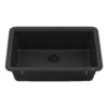 Ruvati 30-inch Granite Composite Workstation Matte Black Dual Mount Kitchen Sink - RVG2310BK
