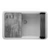 White Workstation Dual Mount Sink